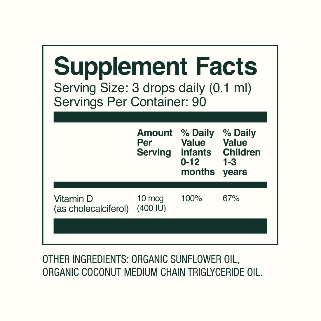 Organic Vitamin D Drops