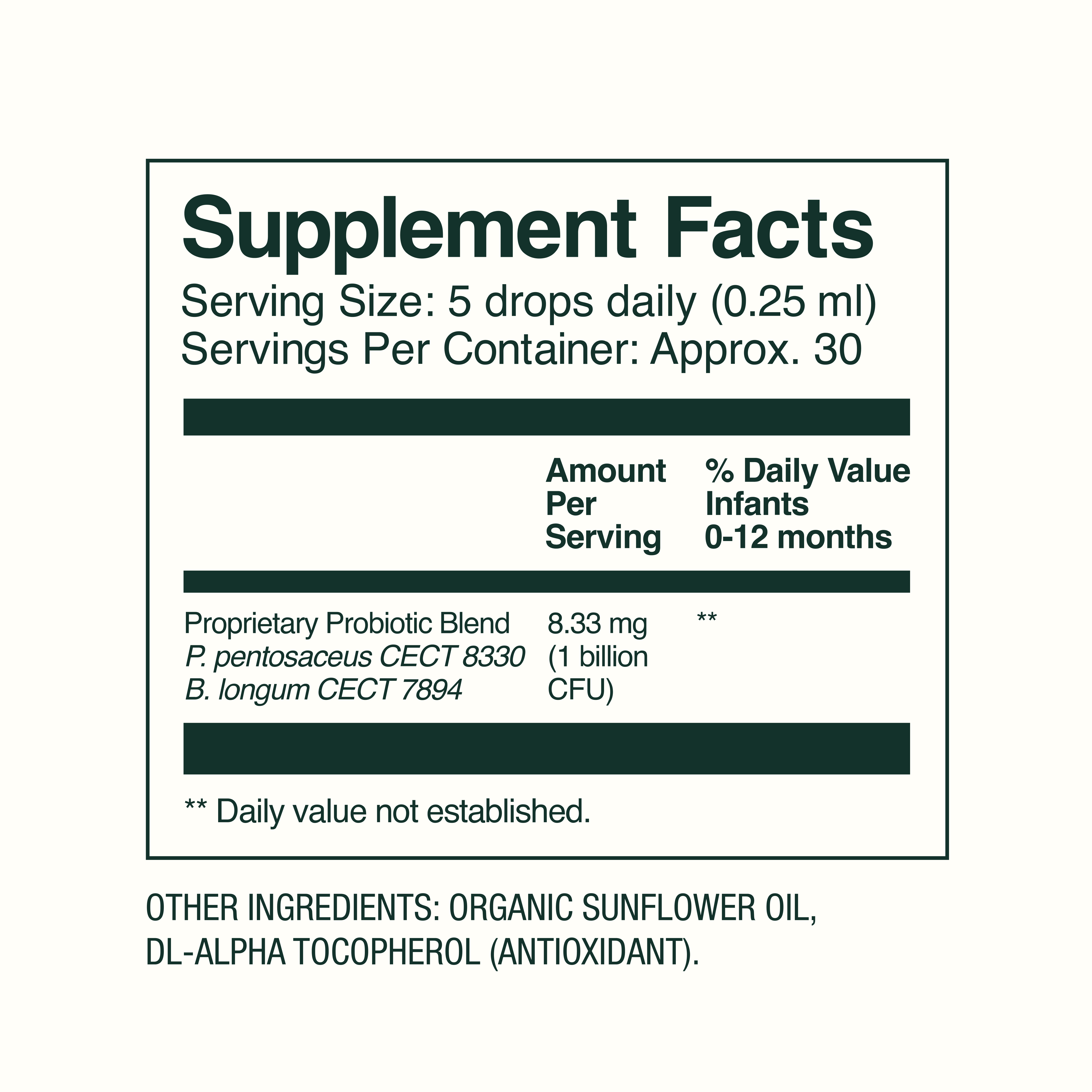 Organic Probiotic Drops