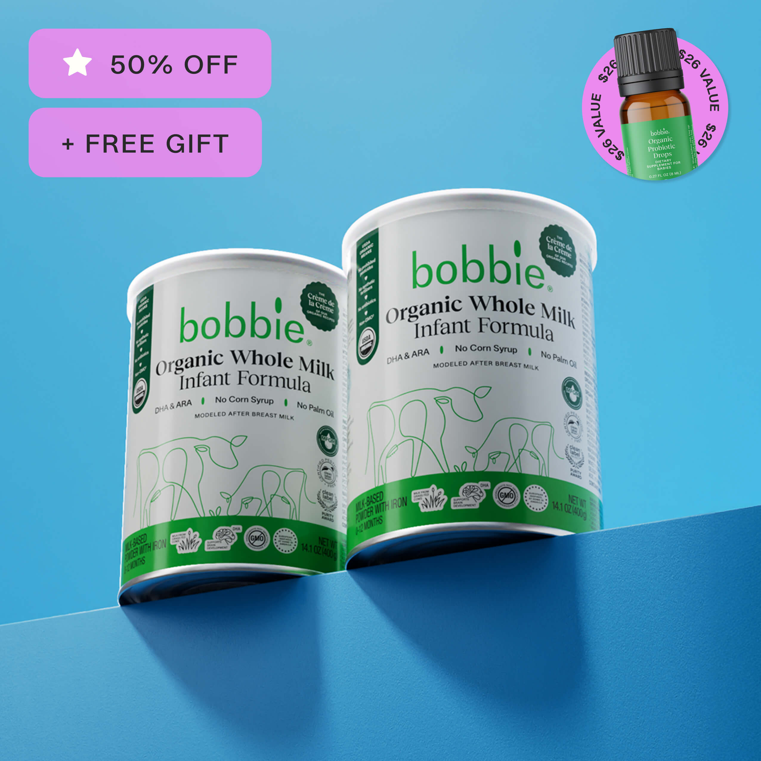 Organic Whole Milk Infant Formula Starter Bundle - Trial