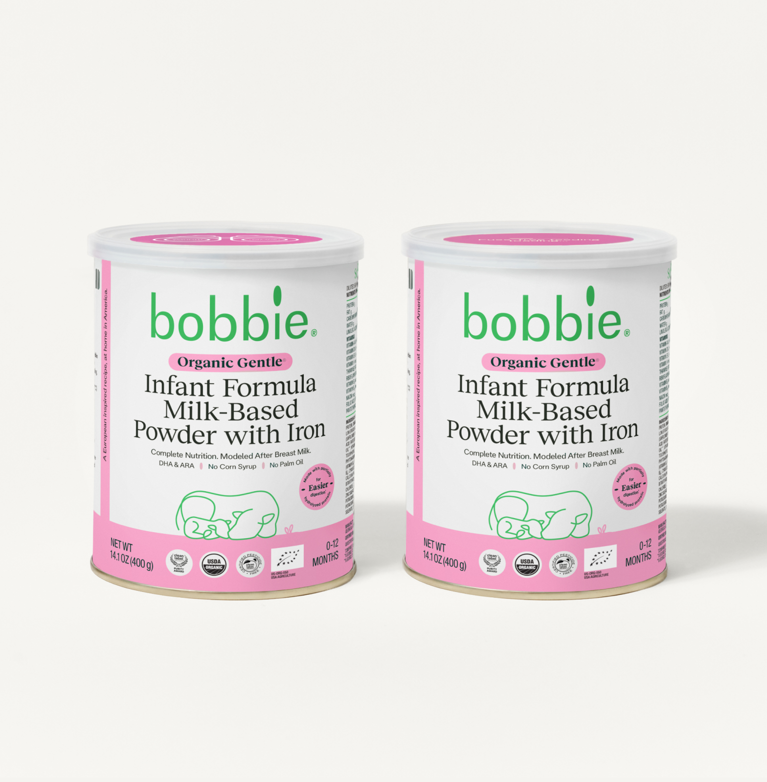 Organic Gentle Infant Formula Milk-Based Powder with Iron