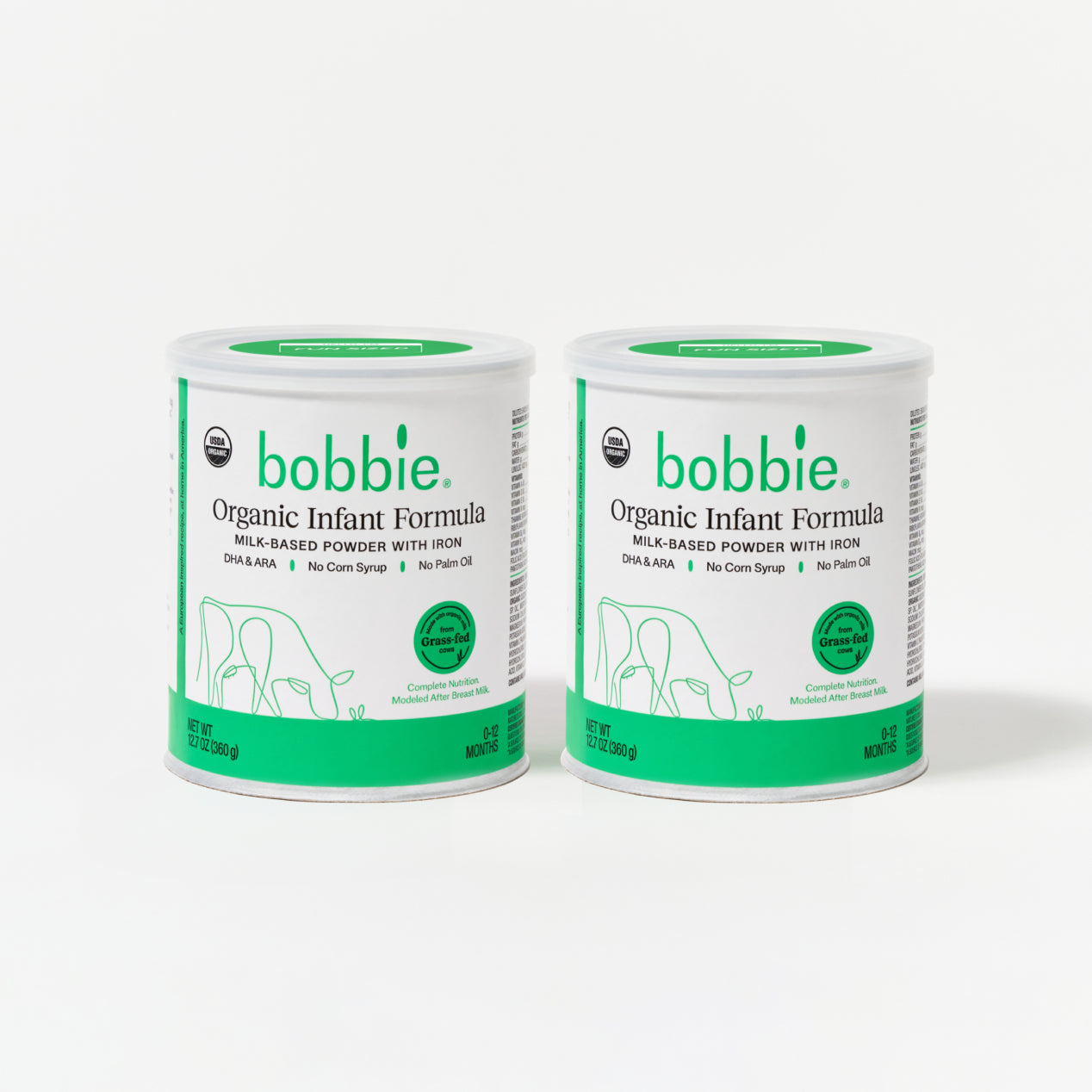 Two cans of Organic Infant Formula (12.7oz)