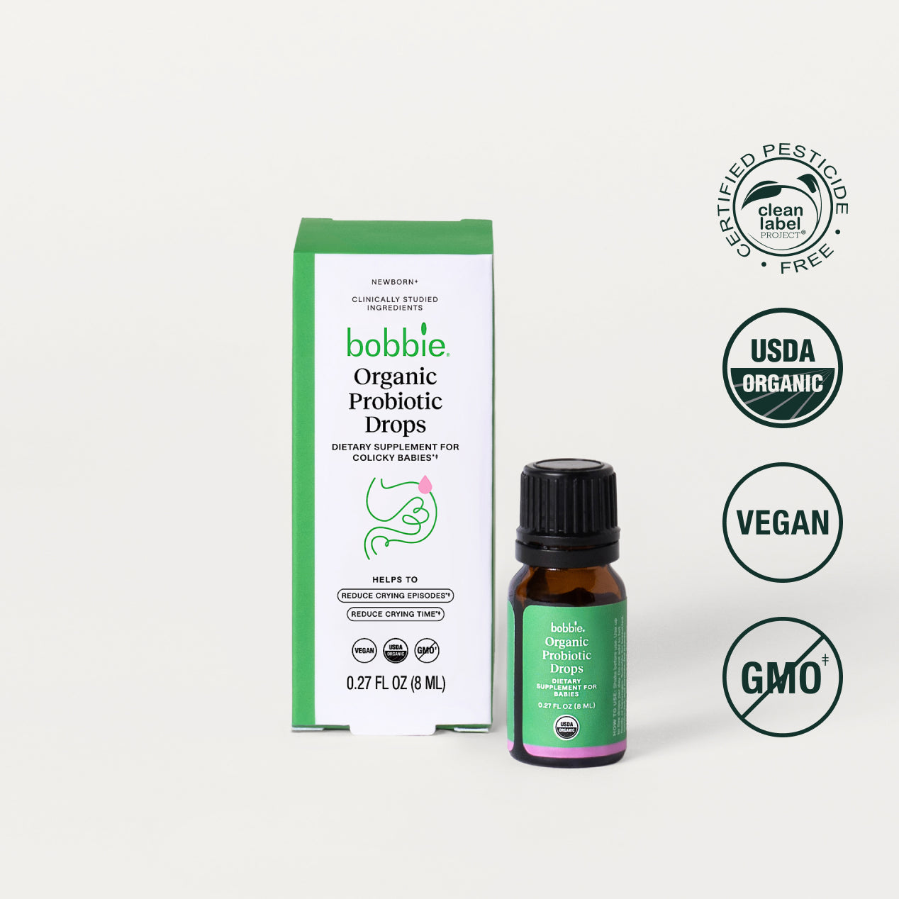 Bottle of probiotic