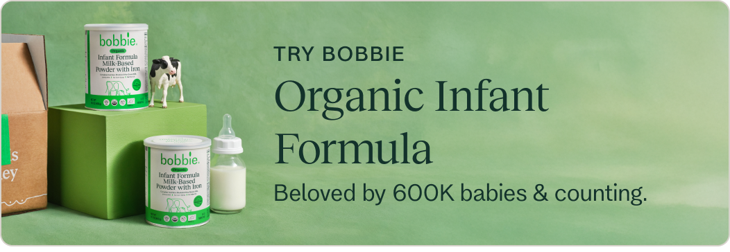 a bottle of baby formula